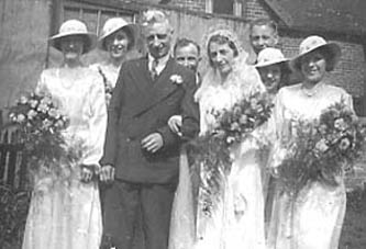 Emma with husband Wilfred on their Wedding Day