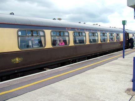 Our Pullman coach at Didcot station