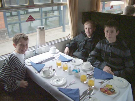 Our table in the Pullman car