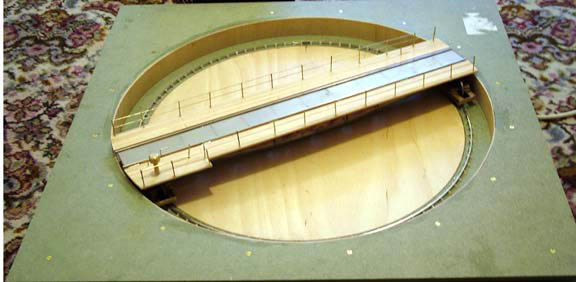 The turntable on test prior to painting