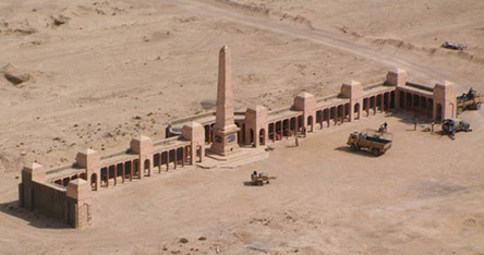 Aerial view of the memorial following the Iraqi move in 1997