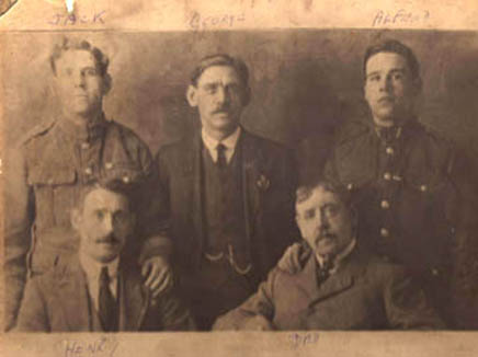 John William with his father and brothers