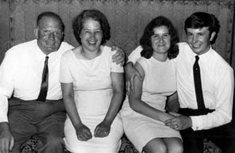 Maurice with wife Barbara and parents in 1968