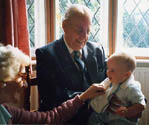 Thomas with grandfather Thomas and grandmother Florence
