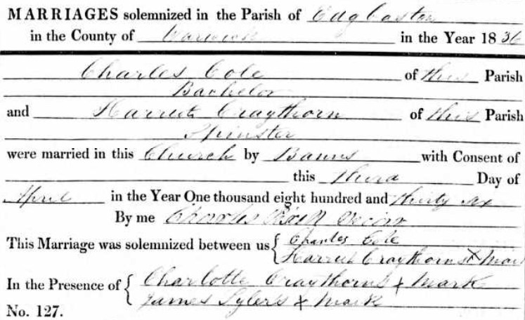 Copy of Charles and Harriet's wedding registration