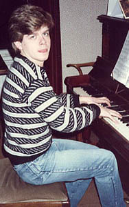 Elizabeth's son Marcus at the piano