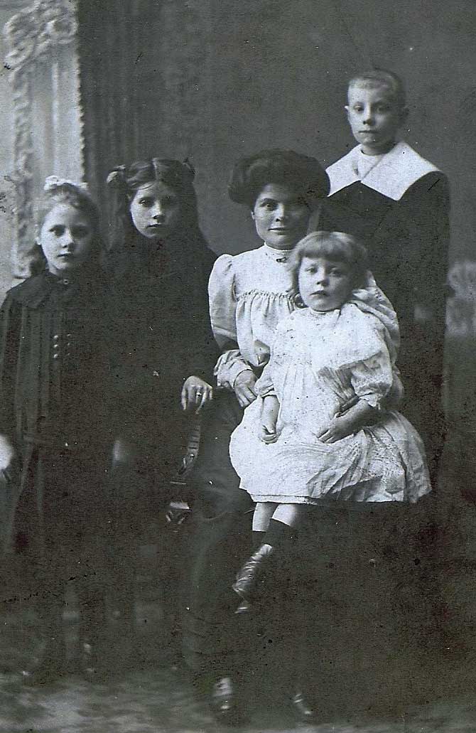 Ethel with mother and siblings