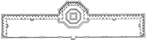 Diagram of the Basra memorial prior to its move in 1997