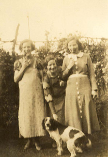 Henry's daughter Kate and Nell with a friend