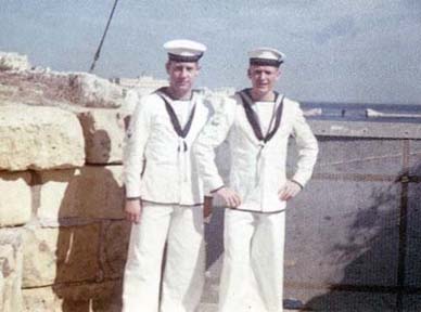 Henry and friend Les Noden, Malta