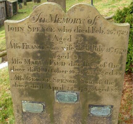 John Spence 1674 grave