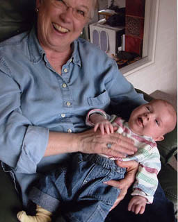 Jonathan's wife Elizabeth with grandson Edward