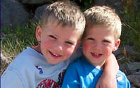 Maurice's grandsons Ben and Harry