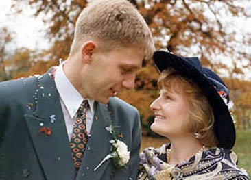 Richard and Joanne on their Wedding day