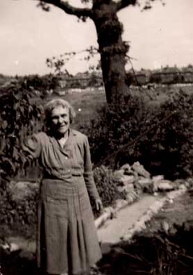 Rose in her garden in 1946