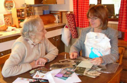 Rupert's daughter Rebbeca with his sister Margaret